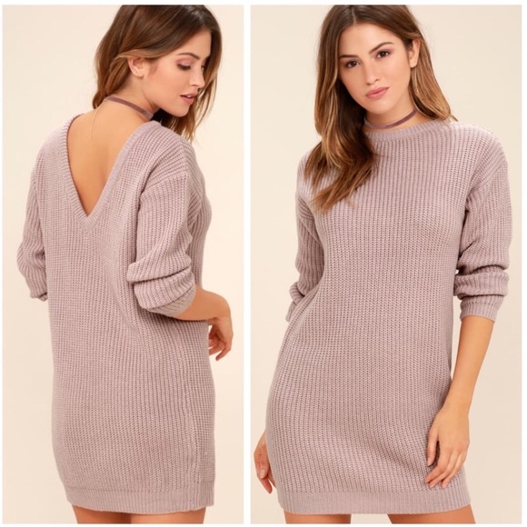 low back sweater dress